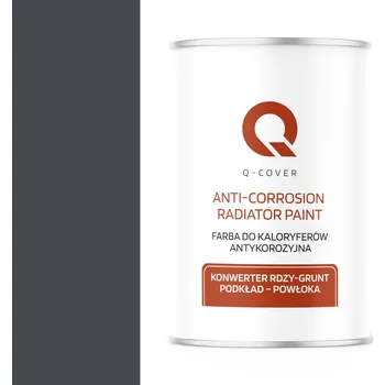 barva na kov Barva pro radiátory Antikorozní Odolná 1L Matná Grafitová RAL7024 3v1