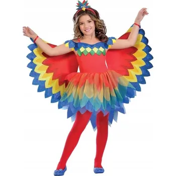 Karnevalový kostým Kostým Kostým Papoušek Pták Víla 5-6 let 110-116 cm
