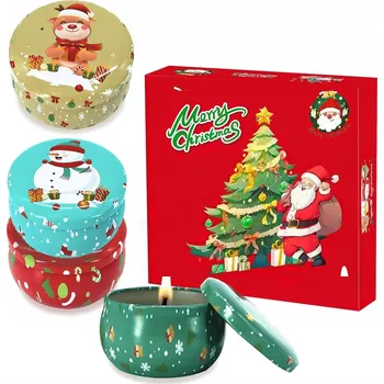 Svíčka Sojové vonné svíčky – vánoční sada 4 kusů