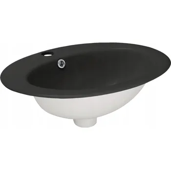 Umyvadlo Umyvadlo zápustné do desky oválné Kerra KR-132 45,5 cm černé