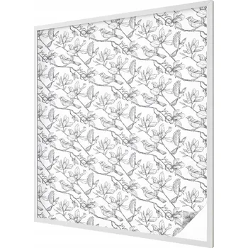 Okenní dekorace Fólie na sklo Okno Dýha Balkon Ptáci a květiny 100x116