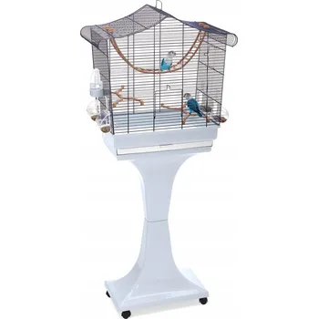 Klec pro ptáky na kolečkách světle modrá Sofia 62,5x33x61/132 cm