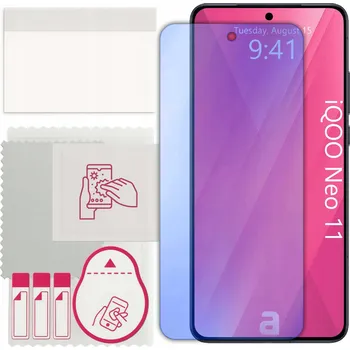 Pouzdro na mobilní telefon Sklo 9H pro iQOO Neo 11, alternativa tvrzeného skla, flexibilní