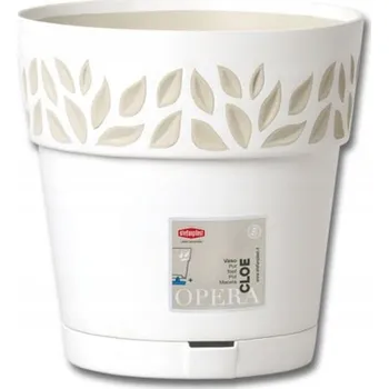 Květináč Květináč plast bílý Shumee 25 cm x 25 cm x 15 cm