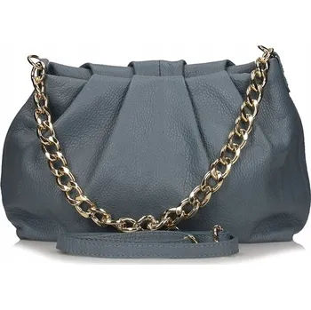 Kabelka Toscanio kabelka psaníčko z přírodní lícové kůže, modrá