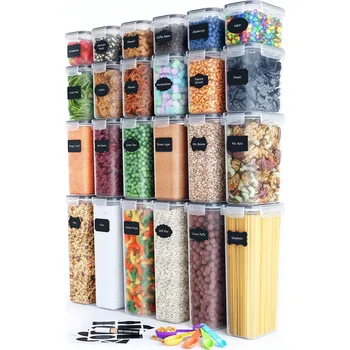 Dóza na potraviny Nádoba na sypké potraviny 4Home plast průhledná 24 ks