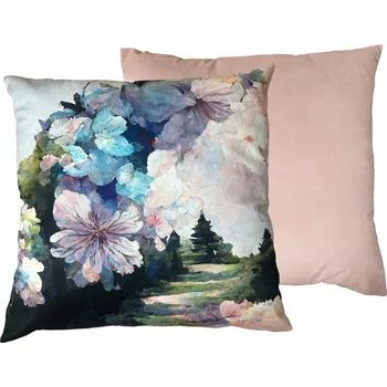 Povlak na polštářek JARNÍ POVLEČENÍ NA POLŠTÁŘ 45x45 cm VELUROVÉ, KRAJINA