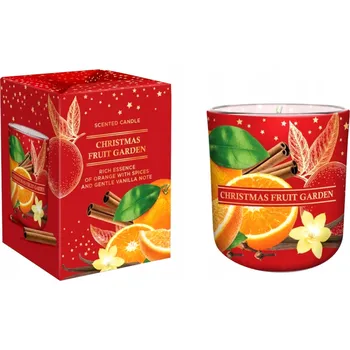 Svíčka Tradiční parafínová svíčka Christmas Fruit Garden Bartek Candles 1 ks