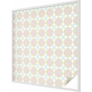 Okenní dekorace Fólie na okno balkónu Samolepicí Vitráž Pastelové pruhy 100x100