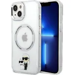 Karl Lagerfeld IML Karl and Choupette MagSafe Zadní Kryt pro iPhone 15 Transparent