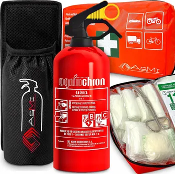 Hasicí přístroj HASICÍ PŘÍSTROJ AUTOMOBILOVÁ LÉKÁRNIČKA DIN13164 NÁUSTEK DEKA DRŽÁK NA SUCHÝ ZIP UNI