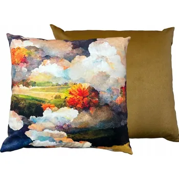 Povlak na polštářek JARNÍ POVLEČENÍ NA POLŠTÁŘ 45x45 cm VELUROVÉ, KRAJINA