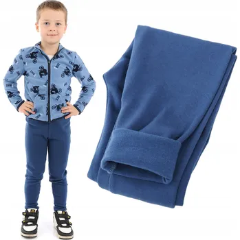 Zateplené elastické chlapecké legíny bavlněné džínové kalhoty 98