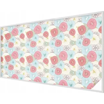 Okenní dekorace Fólie na okna mléčná, samolepicí, dekorativní - pastelové květy, 200x116 cm