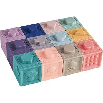 Dětské zboží Senzorická kostky se zvuky 12 ks