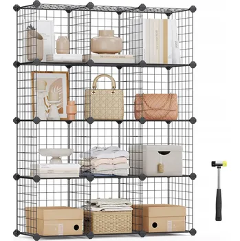 Knihovna MODULÁRNÍ REGÁL 93 cm x 123 cm x 31 cm černý