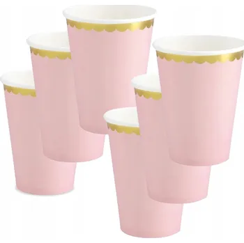 Jednorázové nádobí Na jedno použití Kelímky PartyDeco 220 ml růžové 6 kusů