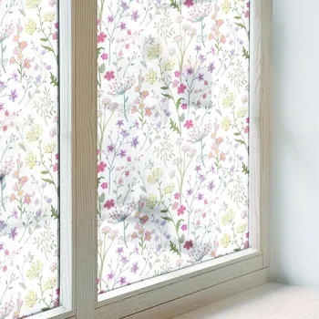 Okenní dekorace Mléčná dýha Fólie na okno Balkon Sklo Barevné mandaly 50x146