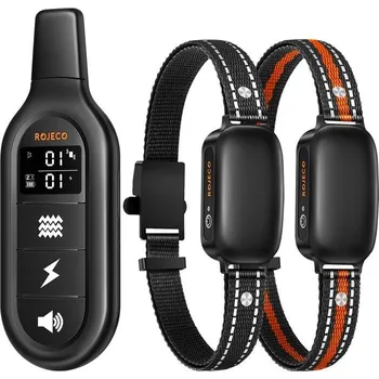 Obojek pro psa RojecoPD521 1000m výcvikový obojek pro psy se 2 obojky (černý)