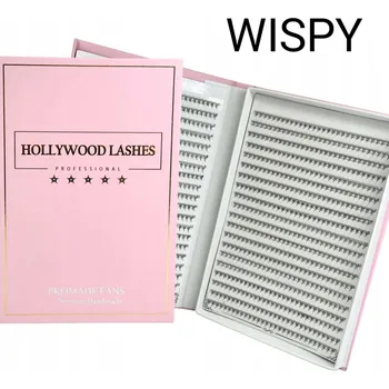 Umělé řasy TRSY ŘAS VĚJÍŘKY PŘIPRAVENÉ 1200ks 3D 0.07 mix HOLLYWOOD LASHES jemné