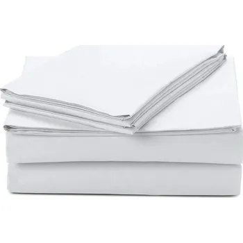 Prostěradlo PROSTĚRADLO BEZ GUMY LUXURY BAVLNĚNÝ SATÉN 160X200CM BÍLÉ