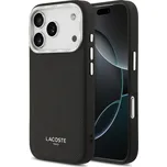 Lacoste PU Leather Champs Elysees MagSafe Zadní Kryt pro iPhone 17 Pro Black