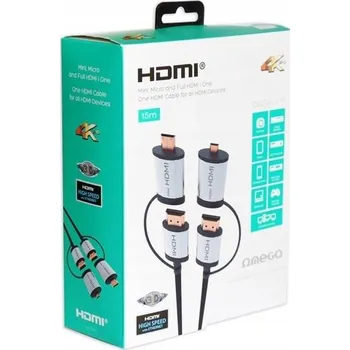 Video kabel Kabel Omega OCHBA1G mini HDMI - micro HDMI 1,5 m