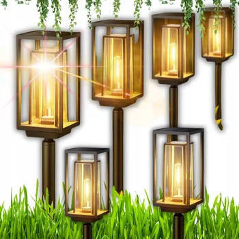 Venkovní osvětlení SOLÁRNÍ LAMPA LED zapichovací Puaida černá 72 cm 2 ks do zahrady TERASA ZAHRADA