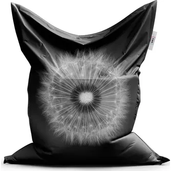 Sedací pytel Sablio Sedací vak Černobílá pampeliška - 200x140 cm