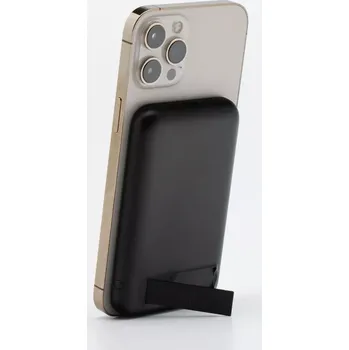 Powerbanka Powerbanka Blue Star 5000 mAh MagSafe černá se stojánkem (Powerbanka na mobil Blue Star 5000 mAh W0553 s podporou MagSafe, USB-C a Lightning konektorem, stojánkem a LED indikací)