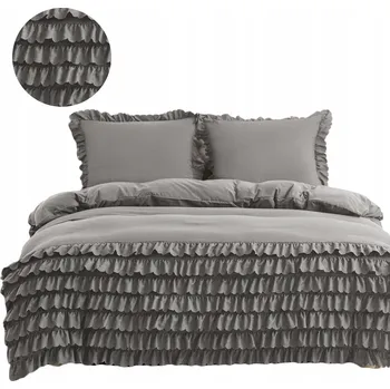 Povlečení POVLEČENÍ 220x200 S VOLÁNKEM LUXUSNÍ + 2 POVLEČENÍ NA POLŠTÁŘ 70x80 ROMANTICKÉ