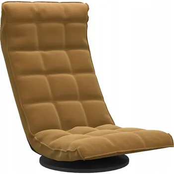 Křeslo VidaXL Otočné podlahové křeslo, hnědé, sametové