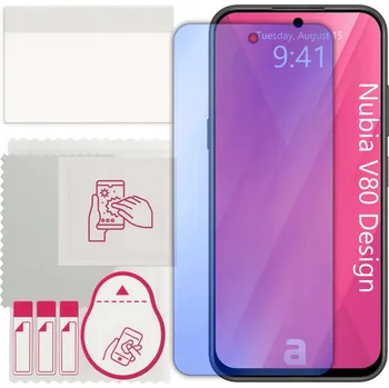 Pouzdro na mobilní telefon Sklo 9H pro Nubia V80 Design, alternativa tvrzeného skla, flexibilní