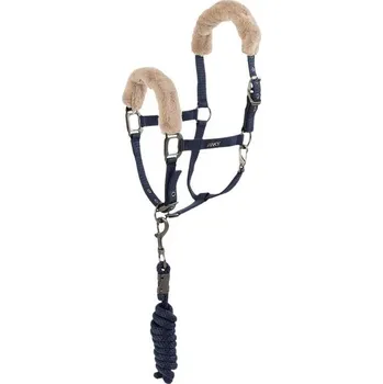 Ohlávka s vodítkem ANKY Velvet ATH25002 midnight blue FULL