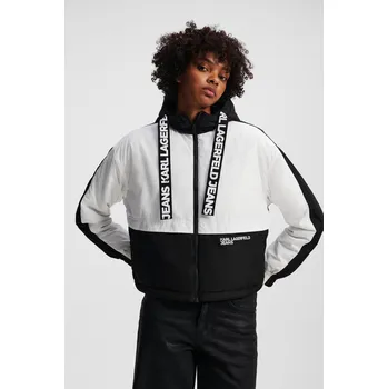 Dámská bunda BUNDA KARL LAGERFELD JEANS KLJ BLOCKED PADDED JACKET BLACK/WHITE