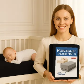 Prostěradlo FROTÉ PROSTĚRADLO S GUMOU 70X100 POLSKÉ ČERNÉ