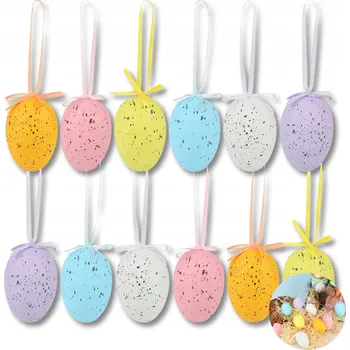 Velikonoční dekorace 24x VELIKONOČNÍ VAJÍČKA OZDOBY VAJÍČKO OZDOBNÉ STŘÍKANÉ KRASLICE DEKORACE