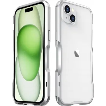 Pouzdro na mobilní telefon Rámeček (bumper) Luphie pro Apple iPhone 15 Plus stříbrný