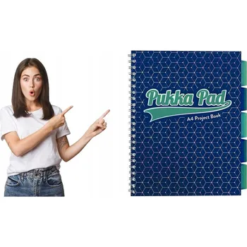 Sešit A4 s mřížkou Pukka Pad, 100 listů