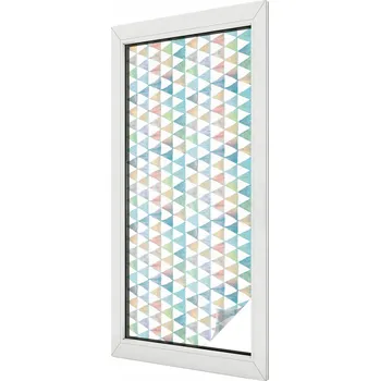 Okenní dekorace Fólie Dekorativní Mléčná na Skla Okna Výlohy Geometrické trojúhelníky 50x116