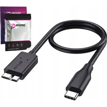 Datový kabel Kabel Phoneo USB-C na microUSB-B, 1 m, černý