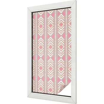 Okenní dekorace Mléčná dýha Fólie na okno Balkon Etnické sklo kosočtverce 50x100
