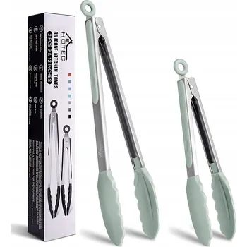 Zahradní gril KUCHYŇSKÉ SILIKONOVÉ KLEŠTĚ Z NEREZOVÉ OCELI SADA NA GRIL 2 KS