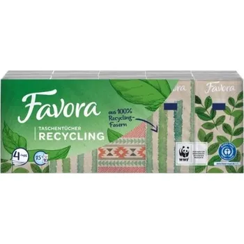 Favora Recyklované hygienické kapesníčky 15 x 10 Ks