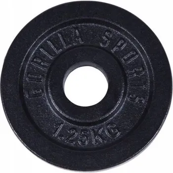 Gorilla Sports Litinové Závaží 1,25 kg Černé