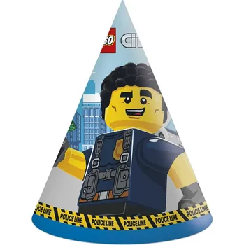 Čepice Narozeninové čepice Procos LEGO City 6 ks