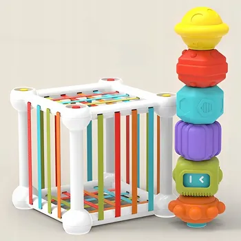 Hračka pro nejmenší Senzorická kostka s gumovými kostkami M-IMP MA0087