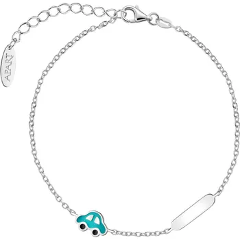 Náramek Stříbrný náramek se smaltem - auto - AP542-4488