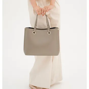 Kabelka MORANTI shopper kabelka z pravé kůže béžová