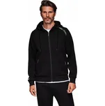 Pánská Rozepínací mikina se stojáčkem a kapucí - černá V1 OM-SSZP-0216 vel. S